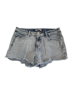 refuge Light Blue Acid Wash Cut Off Denim Shorts 4